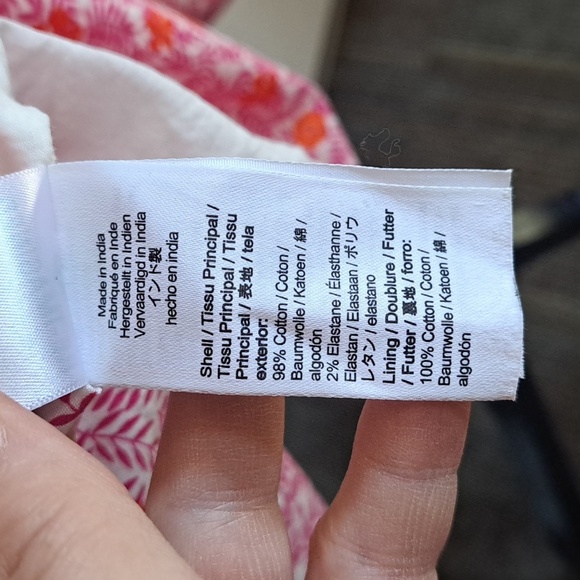 J.Crew Pink Orange Floral Ruffle Sleeve Cotton Comfy Pockets Tiered Midi Dress - Picture 8 of 15